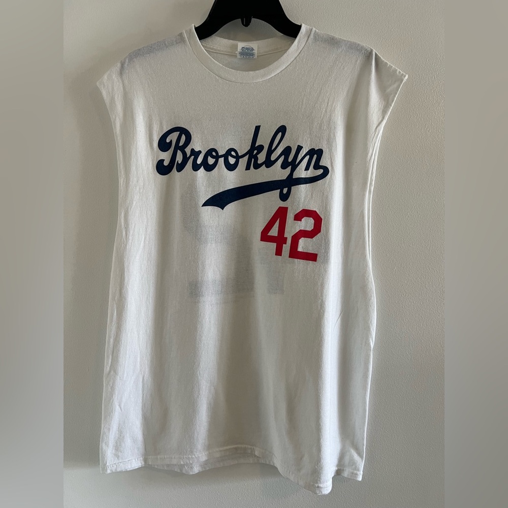 Unisex Brooklyn Jackie Robinson #43 Graphic Sleeveless Tee
